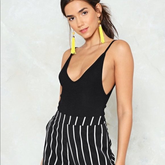 Nasty Gal Tops - NWT Nasty Gal What's the Scoop Black Bodysuit 4